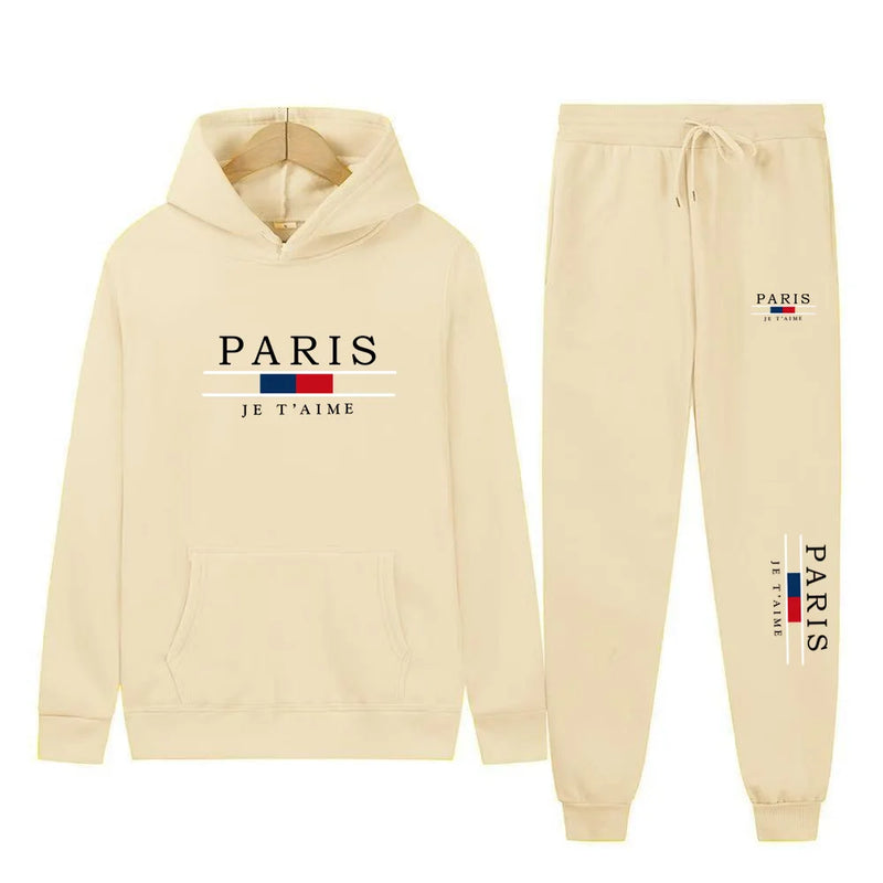 Fato de Treino com Capuz 2 Peças - Sweatshirt e Calças Desportivas Unissexo