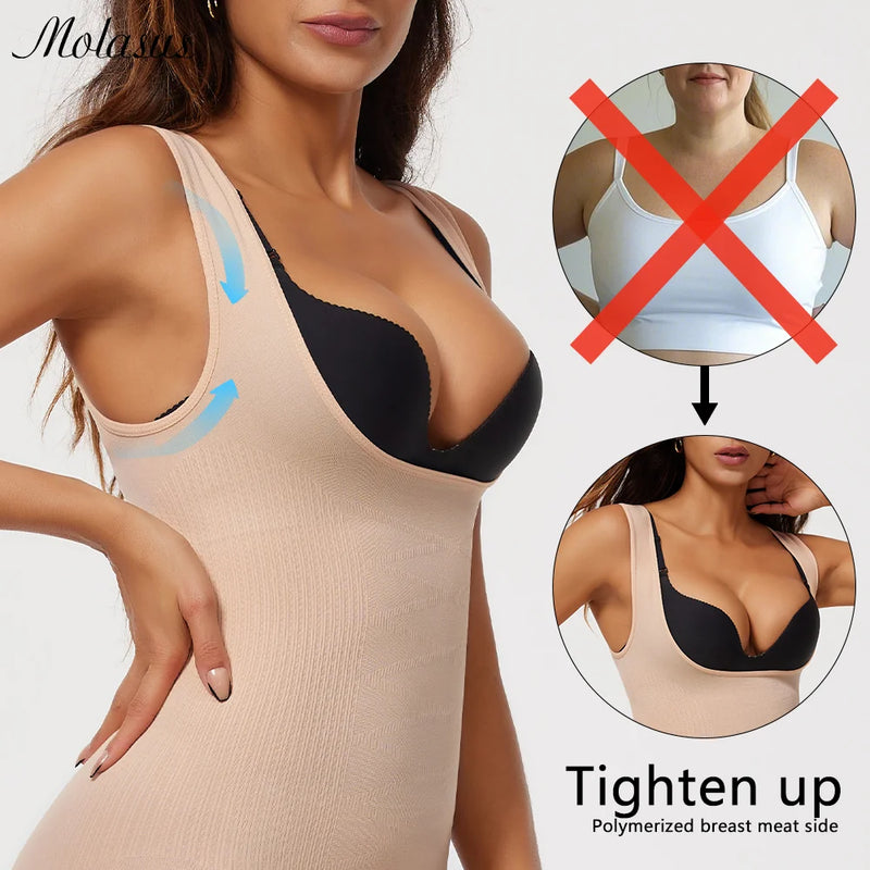 Body Modelador Feminino com Shorts - Controlo Abdominal e Realce de Glúteos