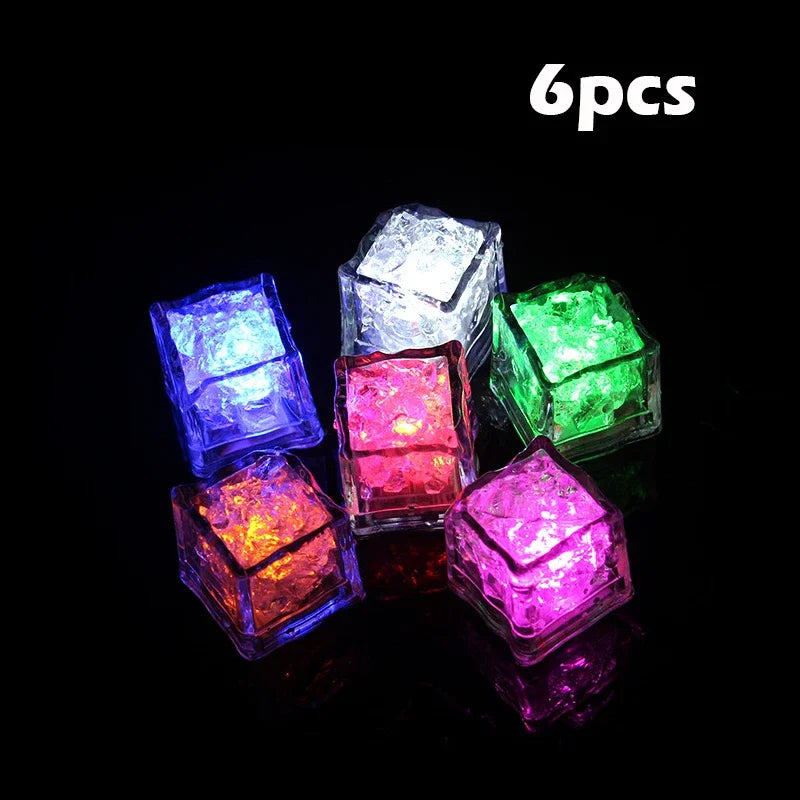 Brinquedos LED Banho 6/12 Peças - Luzes Coloridas À Prova de Água para Bebés Presente Natal
