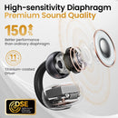 HAYLOU AirFree - Auriculares Bluetooth 5.4 Clip de Orelha com Redução de Ruído AI e Display LED