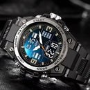 Relógio Masculino Luxo Quartzo - Duplo Movimento Impermeável com Luz Noturna