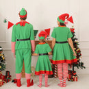 Christmas Family Matching Clothes New Year Christmas Elf Costume Father Mother Kids Clothing Set Boys Tops Pants Hat Belt Outfit