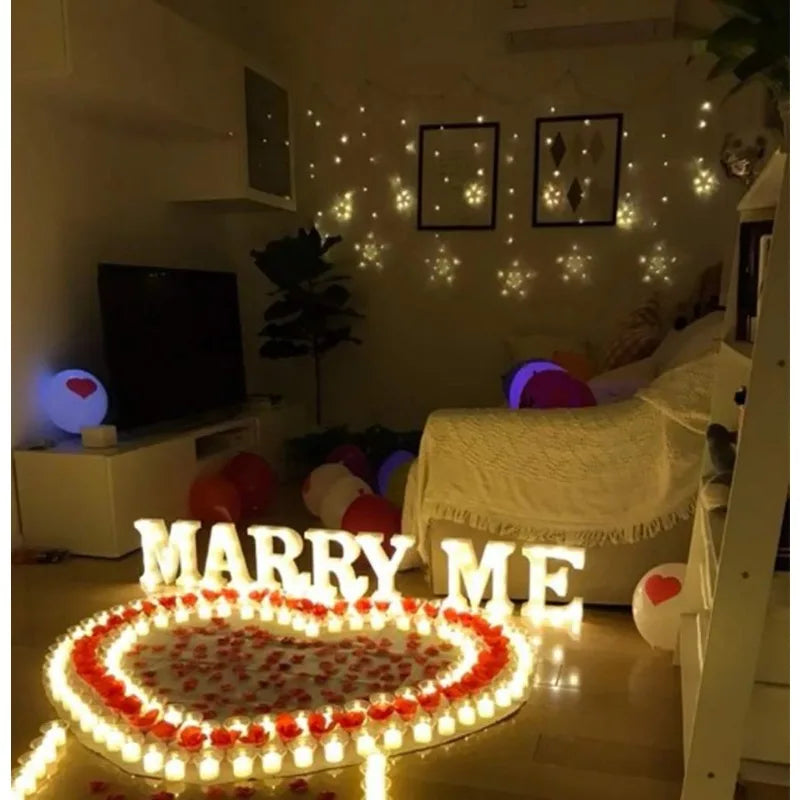 Velas LED Formato Coração Sem Chama - Decoração Romântica Casamento e Festas