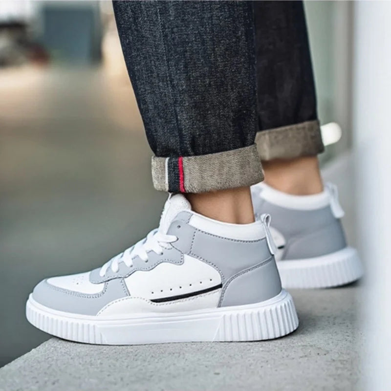 Ténis Desportivos Cano Alto Leves - Unissexo Casual Caminhada Confortáveis