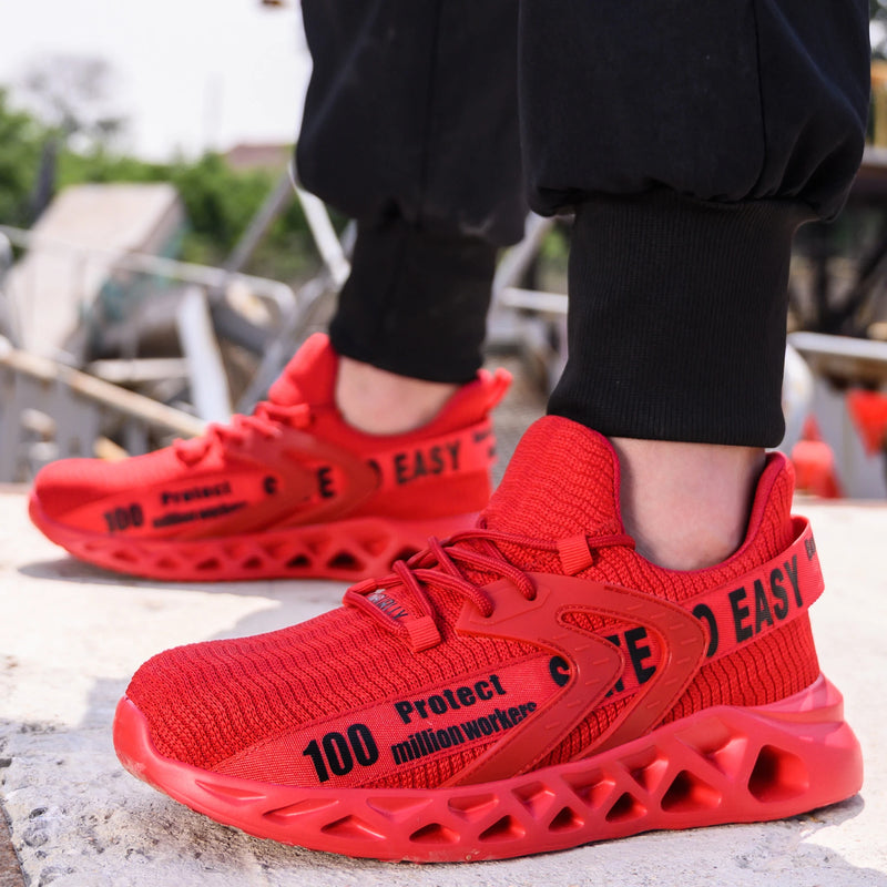 Ténis de Segurança Biqueira Aço - Leves Antiperfuração Proteção Construção Unissexo