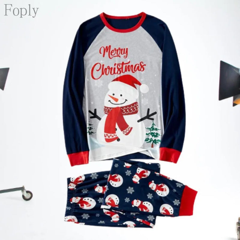 Pijama Algodão Natal Família - Conjunto Manga Comprida Mãe Pai Criança Xmas