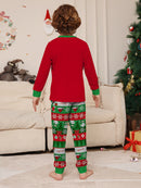Christmas Kids Pajamas Set Let It Snow Snowman Print Long Sleeve Top and Pants Festive Sleepwear for Boys Girls