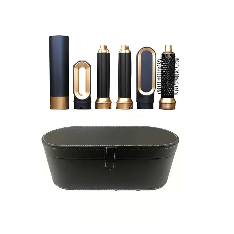 5-in-1 Professional Hair Dryer Brush - Styling Set with Hot Air Curler, Straightener & Volumizer - Complete Kit
