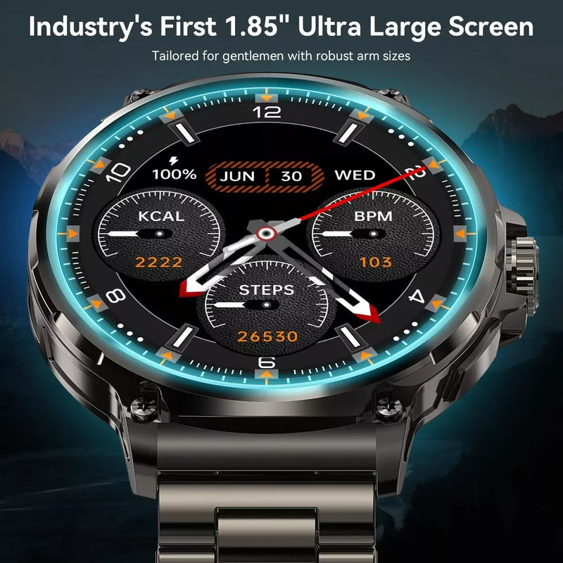 Smartwatch GPS Desportivo 1.85" AMOLED - Bateria 710mAh com Bluetooth