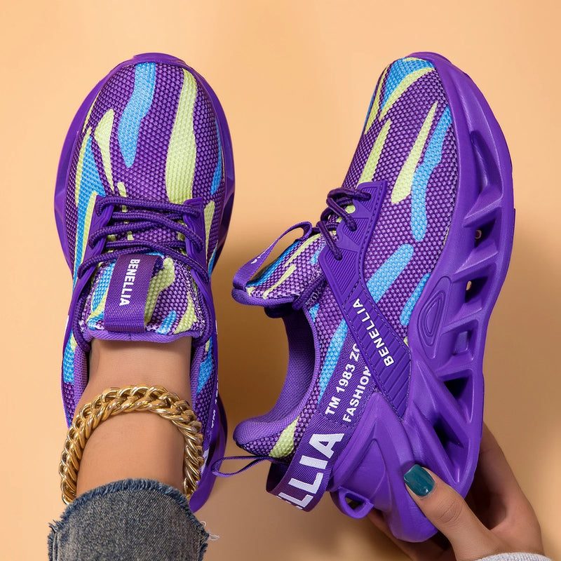 Ténis Femininos Running Verão Mesh Respirável - Leves Amortecimento Corrida Desporto