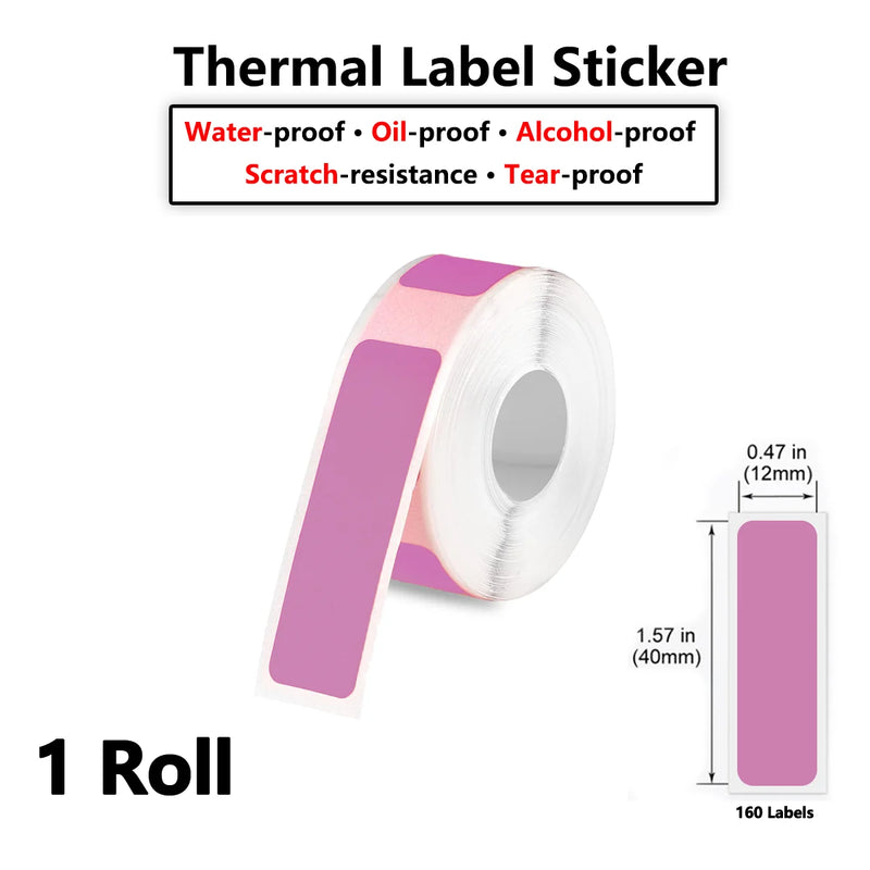 Etiquetas Térmicas D30 Multi-Tamanhos Impermeáveis - Adesivos para Organização Cozinha Escritório Cabos D30 Q30
