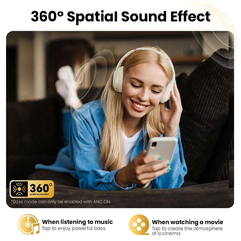 🎧 Haylou S30 Bluetooth 5.4 | Headphone Over-ear com ANC, 80h Bateria, Som HD