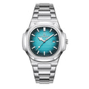 Relógio Militar Masculino Quadrado 2025 - Aço Inoxidável Luminoso Impermeável