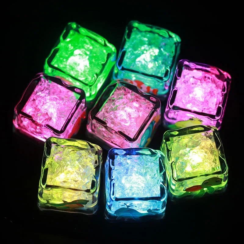 Brinquedos LED Banho 6/12 Peças - Luzes Coloridas À Prova de Água para Bebés Presente Natal