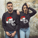 Hoodie Natal MR MRS Santa Hat Casal - Sweatshirt Streetwear Harajuku Xmas