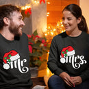 Hoodie Natal MR MRS Santa Hat Casal - Sweatshirt Streetwear Harajuku Xmas