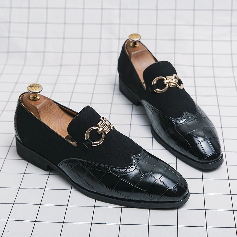 Mocassins Masculinos Verdes Nobuck - Marca Luxo Sola Grossa Bico Pontiagudo