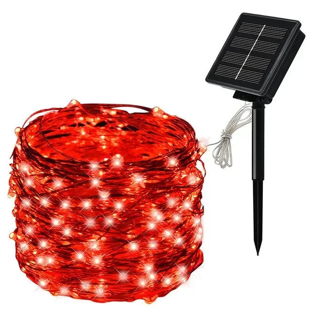 Luzes LED Solares 7M/12M/22M/32M - Guirlanda Decorativa À Prova de Água para Jardim e Festas