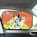 Protetor Solar Infantil Bluey - Cortina UV para Janela do Carro