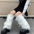 Aquecedores Pernas Pelo Sintético - Leggings Outono Botas Lolita Punk