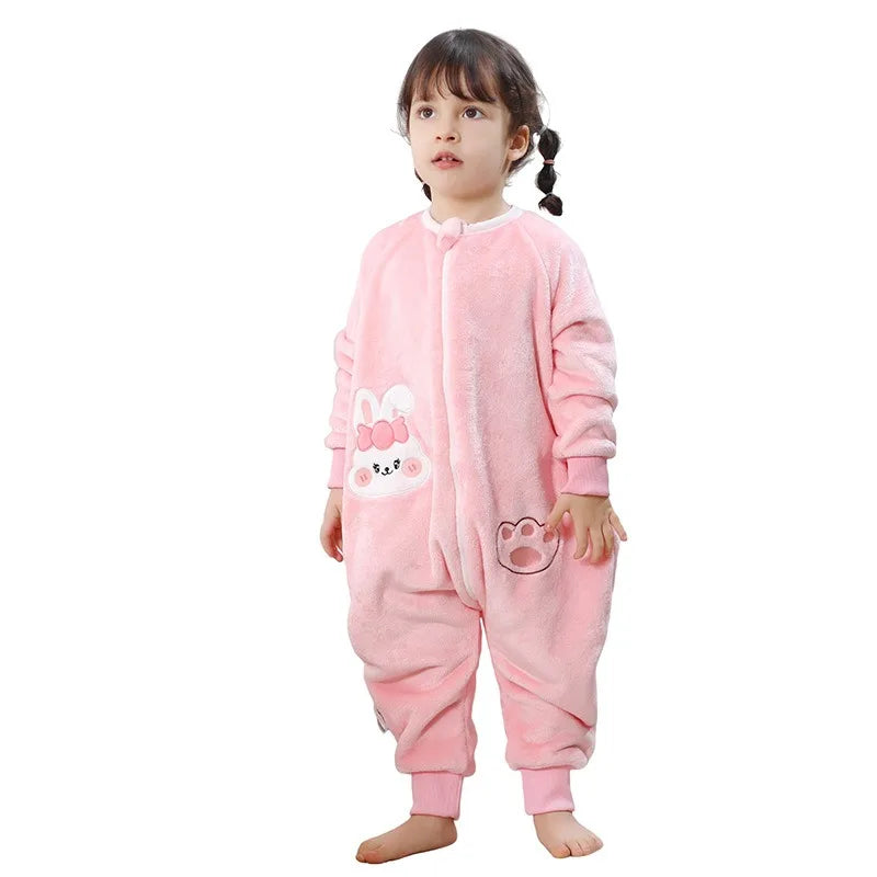 Pijama Natal Flanela Criança - Roupa Dormir Quente Inverno Menino Menina 1-6T