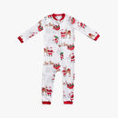 Pijama Natal Família Pai Natal - Conjunto Coordenado Pais Filhos Body Bebé