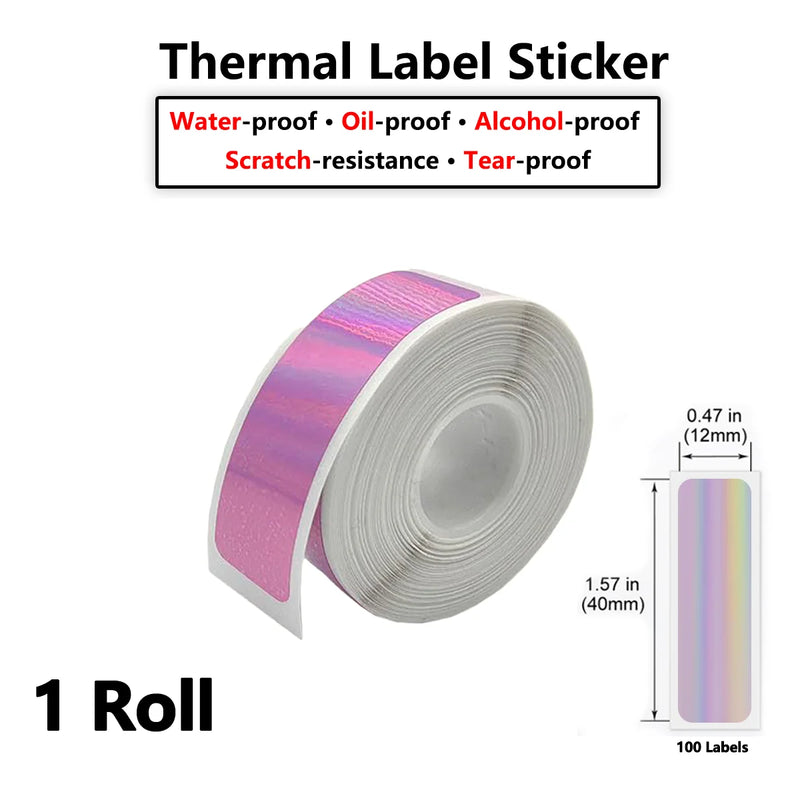 Etiquetas Térmicas D30 Multi-Tamanhos Impermeáveis - Adesivos para Organização Cozinha Escritório Cabos D30 Q30