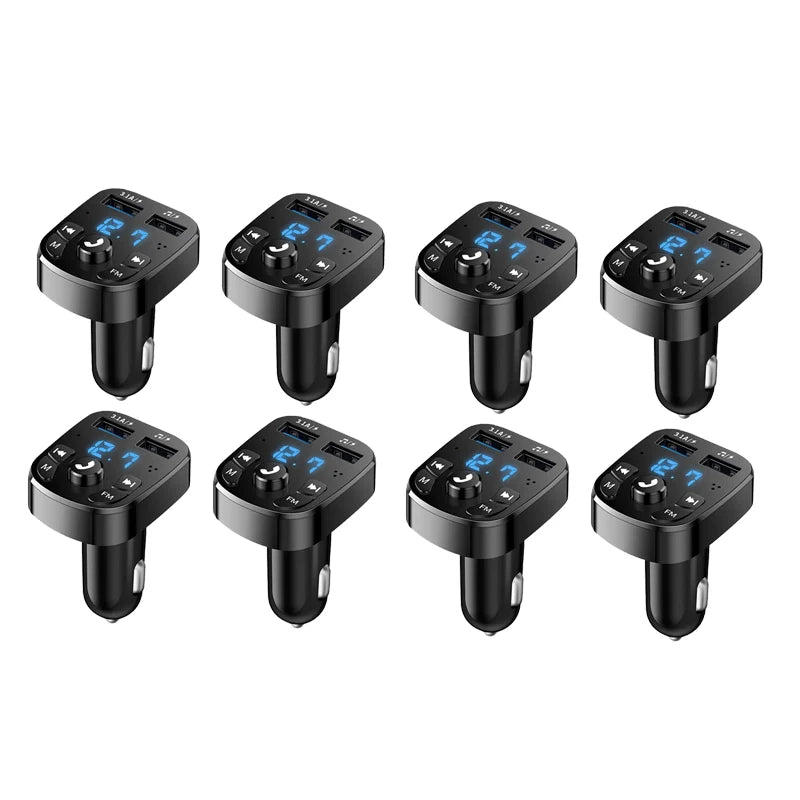 Transmissor FM Bluetooth 5.0 para Carro - MP3 Player Dual USB Carregador Rápido