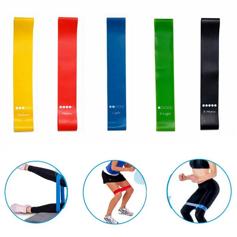 Bandas Elásticas Resistência TPE Fitness - Treino Força Yoga Ginásio