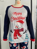 Pijama Algodão Natal Família - Conjunto Manga Comprida Mãe Pai Criança Xmas