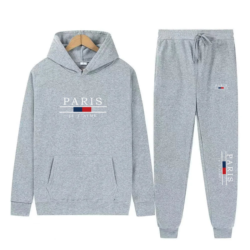 Fato de Treino com Capuz 2 Peças - Sweatshirt e Calças Desportivas Unissexo