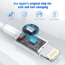 Cabo USB 3A para iPhone - Carregamento Rápido 1m/2m Lightning