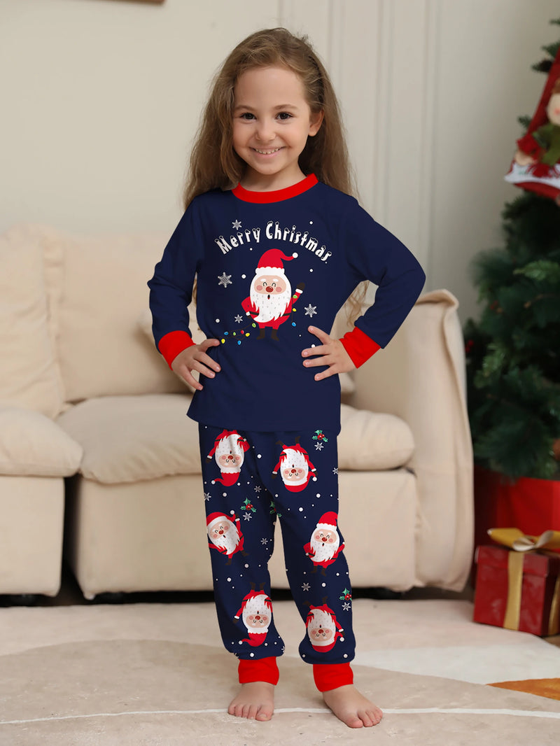 Pijama Natal Família Aconchegante - Merry Christmas Pai Natal Decoração Casa