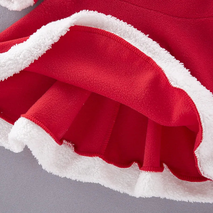 2024-2025 Santa Claus Suit for Boys and Girls Christmas Party Kids St. Nicholas Day Costume Toddler Xmas Eve Winter Santa Dress