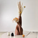 Conjunto 2 Vasos Decorativos Duplos - Vaso Flores Secas Design Moderno