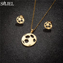 Conjunto Joias Aço Inoxidável - Colares Brincos Flores Bohemia para Homens e Mulheres