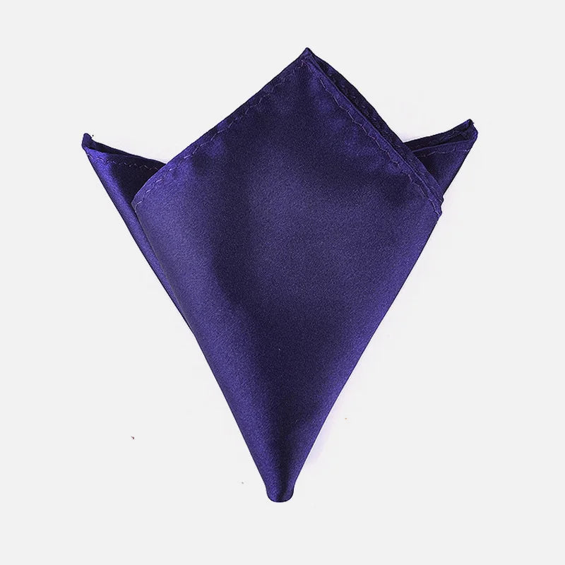 Lenços de Bolso Masculinos Luxo - Cores Sólidas Branco Preto Vermelho Poliéster 22x22cm
