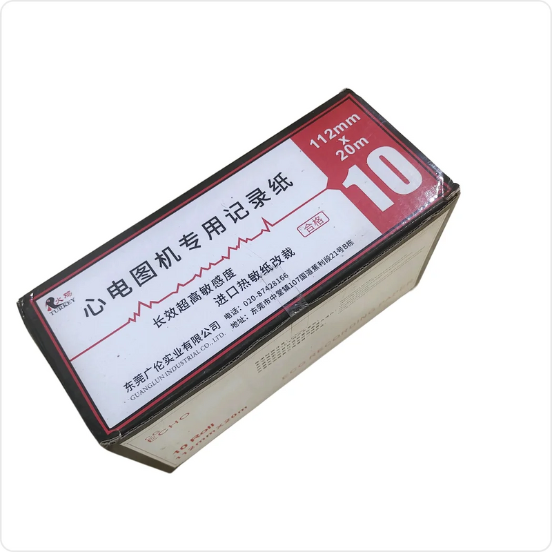 Papel Térmico para Eletrocardiograma Makeasy 112mm - 6 Derivações 20 Metros (Pack 10 Rolos)