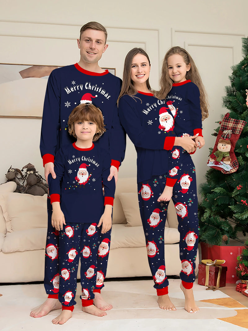 Pijama Natal Família Aconchegante - Merry Christmas Pai Natal Decoração Casa