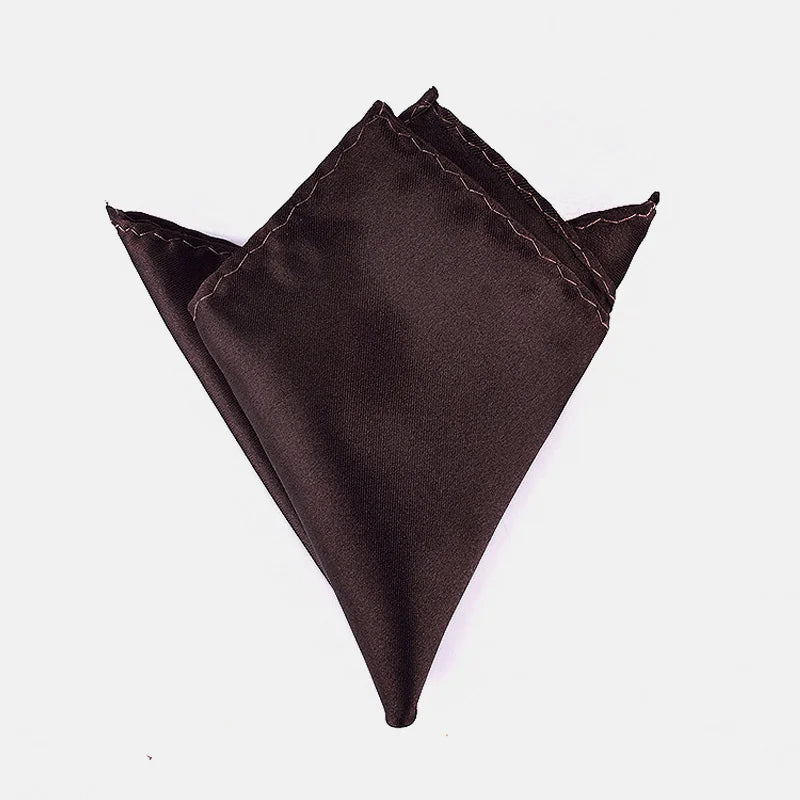 Lenços de Bolso Masculinos Luxo - Cores Sólidas Branco Preto Vermelho Poliéster 22x22cm