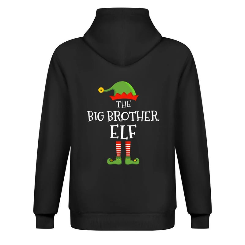 Hoodie Natal Big Brother Elf Família - Sweatshirt Divertida Matching Family