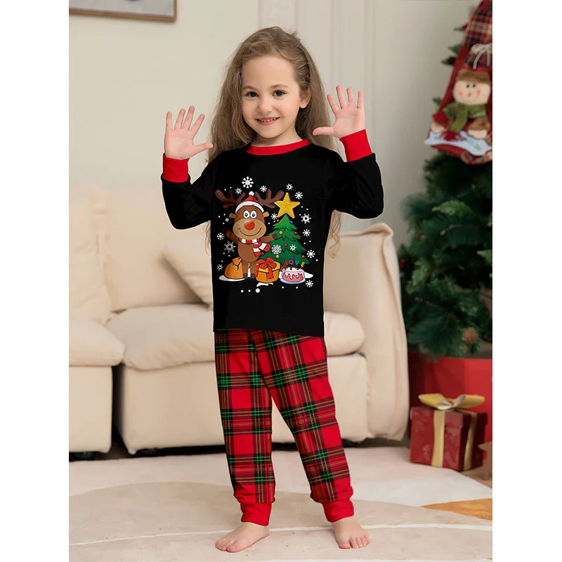 Pijama Natal 2025 Família - Novidades Adulto Criança Body Bebé Casual Xmas