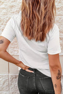 T-Shirt Natal Feminina Cartoon - Boneco Neve Rena Árvore Manga Curta Casual