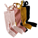 Collants Bebé Natal Suspensórios - Malha Cintura Alta Quentes Menino Menina