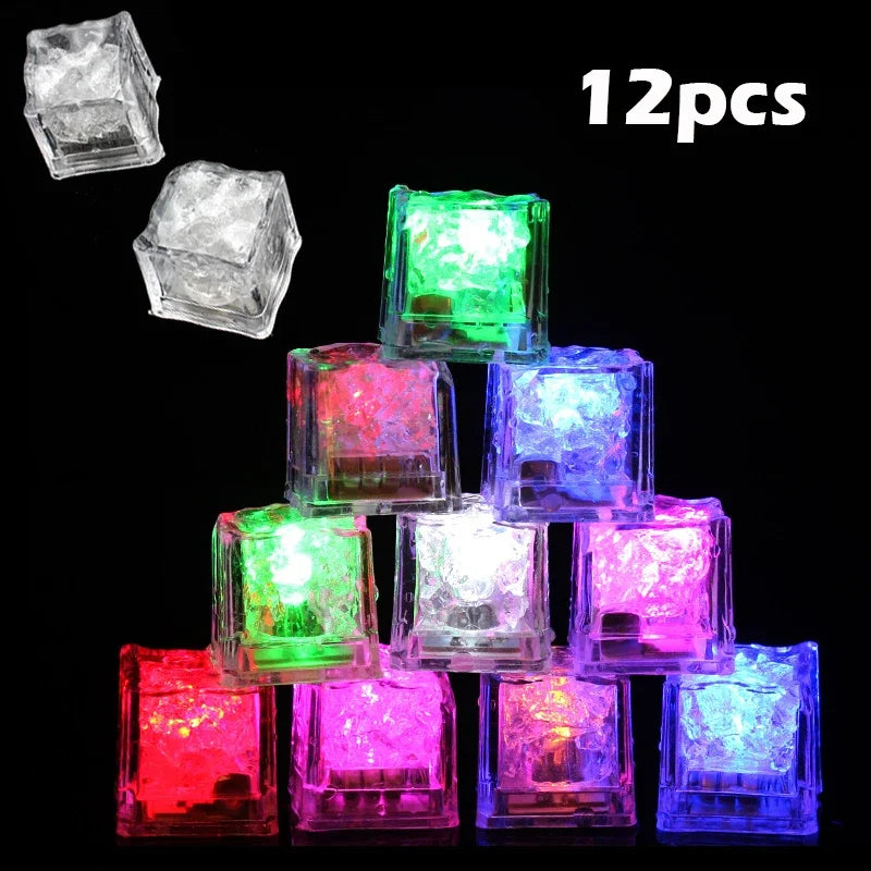 Brinquedos LED Banho 6/12 Peças - Luzes Coloridas À Prova de Água para Bebés Presente Natal