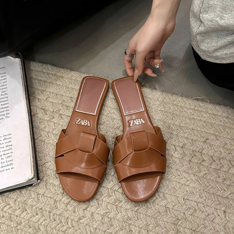 Sandálias Femininas Luxo Designer 2025 - Chinelos Praia Confortáveis Sola Macia