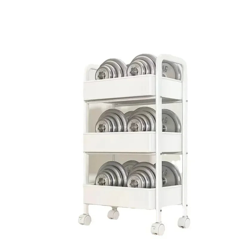 Carrinho de Armazenamento Multi-Níveis com Rodas - Organizador Cozinha Quarto Poupa Espaço