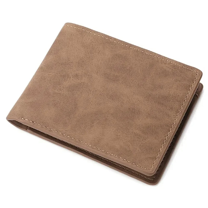 Carteira Masculina Couro Hipster - Compartimento Moedas Dobrável Luxo