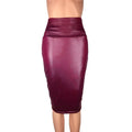 Leather Skirt Back Split Women Sexy Bodycon Pencil Skirt Sexy Office Lady Pencil Package Skirts High Waist Summer Long Skirt