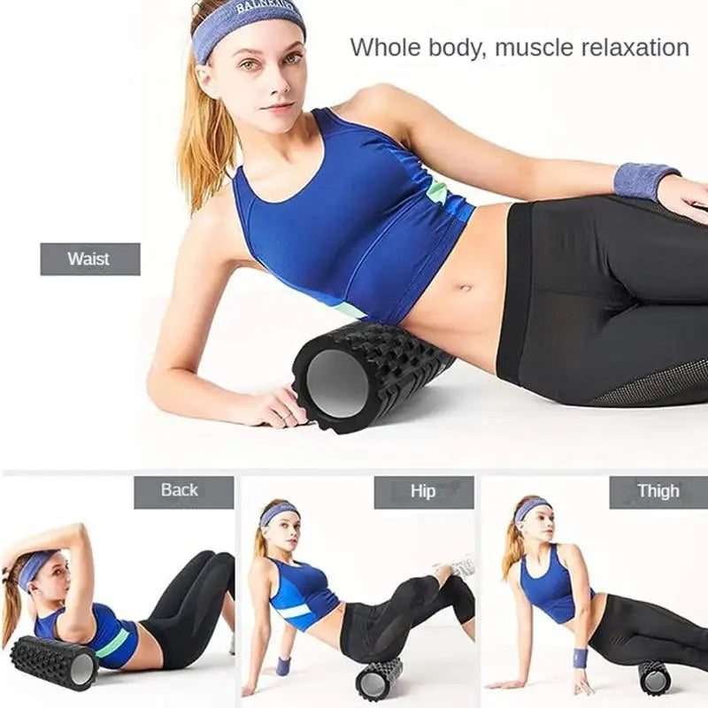 Rolo de Espuma 30cm para Massagem - Pilates Yoga Fitness Relaxamento Muscular